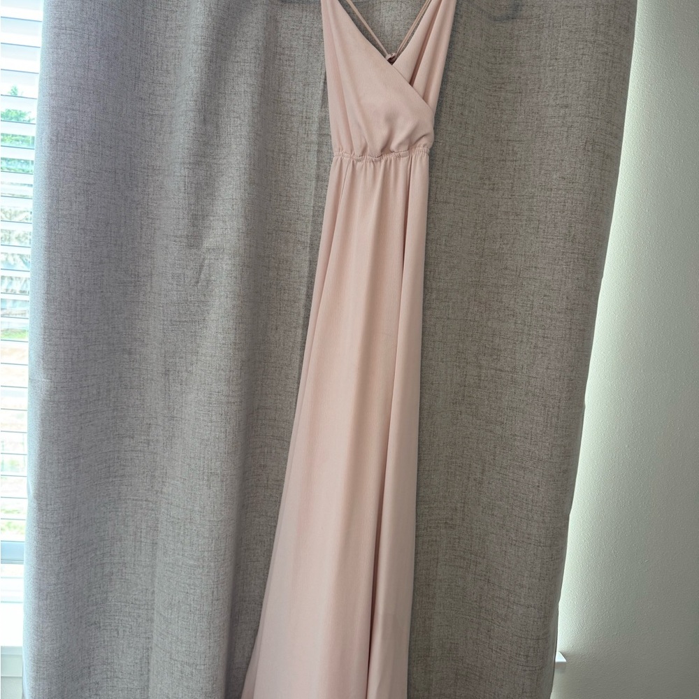 Lulu's Soft Pink Maxi Dress